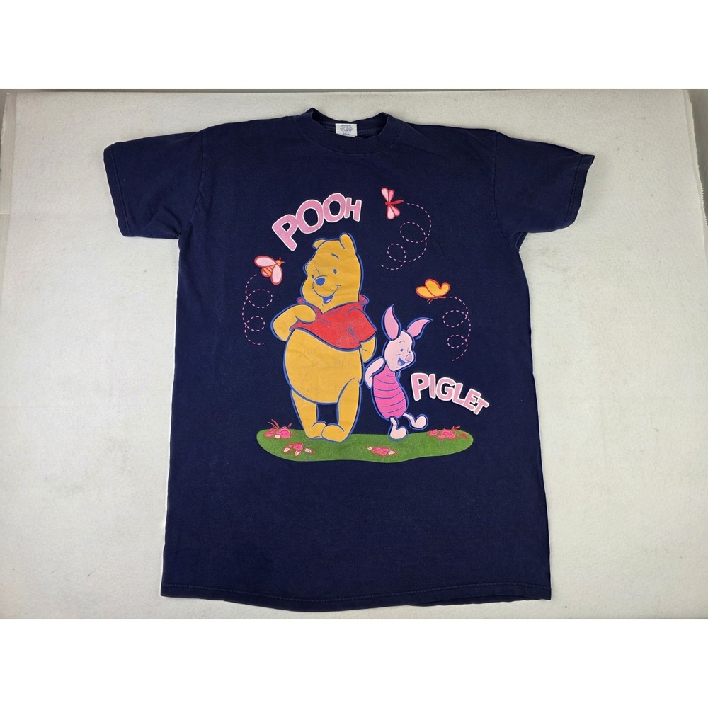 Vintage Winnie The Pooh Piglet Sleeper One Size Fits Most Shirt Bee Butterfly